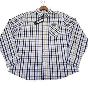 Florida Gators NCAA Antigua Royal/Gray Tending 2 Button-Down L/S Shirt, Men's L